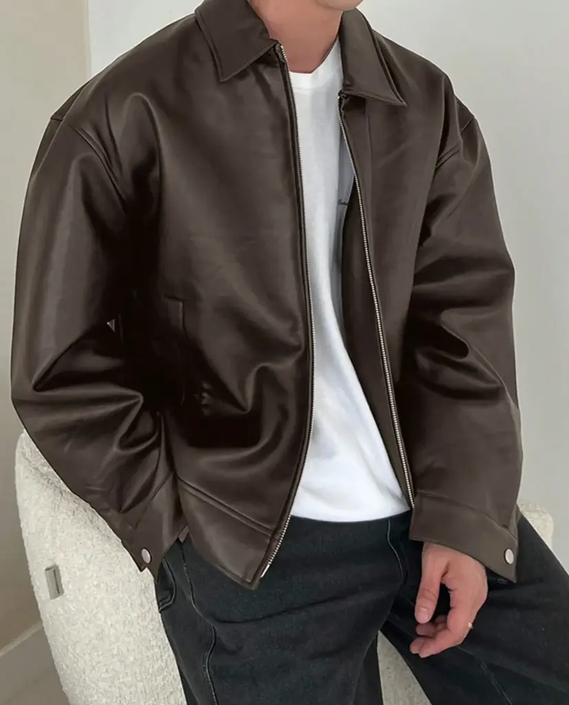 Evandro Brown Leather Jacket (Xs)