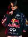 Red Bull Racing puffer Embroidered Jacket | Maison Feraia Limited Edition